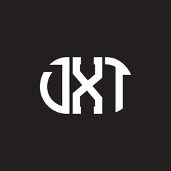 Fototapeta premium DXT letter logo design on black background. DXT creative initials letter logo concept. DXT letter design.