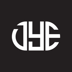 DYE letter logo design on black background. DYE creative initials letter logo concept. DYE letter design.