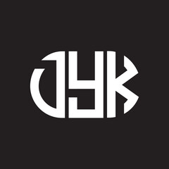 DYK letter logo design on black background. DYK creative initials letter logo concept. DYK letter design.