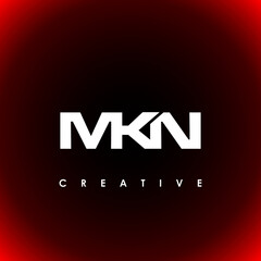 Fototapeta premium MKN Letter Initial Logo Design Template Vector Illustration