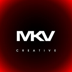 MKV Letter Initial Logo Design Template Vector Illustration