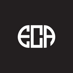ECA letter logo design on black background. ECA creative initials letter logo concept. ECA letter design.