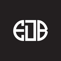 EDB letter logo design on black background. EDB creative initials letter logo concept. EDB letter design.