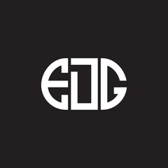 EDG letter logo design on black background. EDG creative initials letter logo concept. EDG letter design.