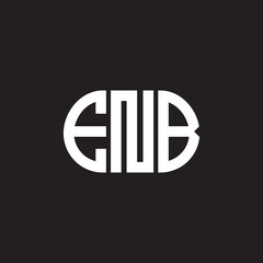 ENB letter logo design on black background. ENB creative initials letter logo concept. ENB letter design.