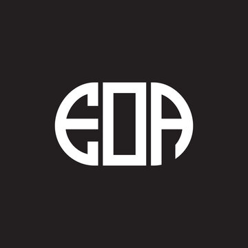 EOA letter logo design on black background. EOA creative initials letter logo concept. EOA letter design.