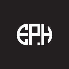 EPH letter logo design on black background. EPH creative initials letter logo concept. EPH letter design.
