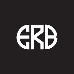 ERB letter logo design on black background. ERB creative initials letter logo concept. ERB letter design.