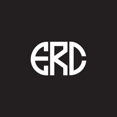ERC letter logo design on black background. ERC creative initials letter logo concept. ERC letter design.