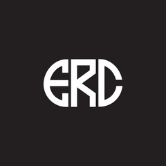 ERC letter logo design on black background. ERC creative initials letter logo concept. ERC letter design.