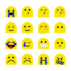 Collection of mixed yellow emoji