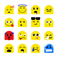 Collection of mixed yellow emoji