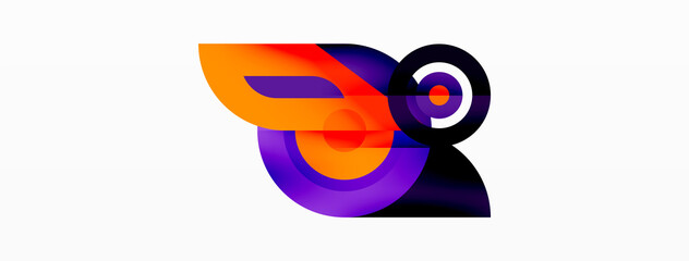 Rings and circles geometric abstract background for wallpaper, banner, backdrop