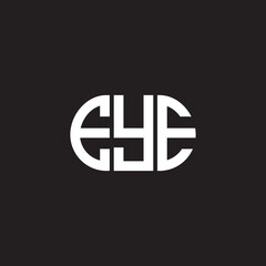 EYE letter logo design on black background. EYE creative initials letter logo concept. EYE letter design.
