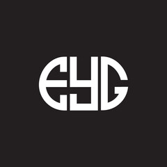 EYG letter logo design on black background. EYG creative initials letter logo concept. EYG letter design.