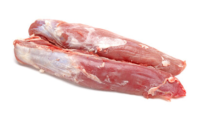  fresh raw meat on white background.