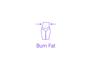 Burn fat icon vector illustration 