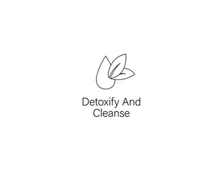 Detoxify and cleanse icon vector illustration 