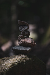 Fototapeta na wymiar stack of stones Harz Germany