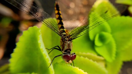 close up of a dragonfly