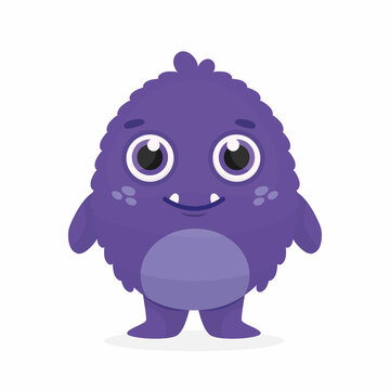 Cute vector monster character.