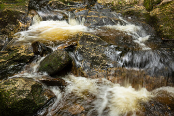 Waterfall in Kidder Brook in Sunapee, New Hampshire.