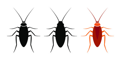 Cockroach icon. insect sign. vector illustration