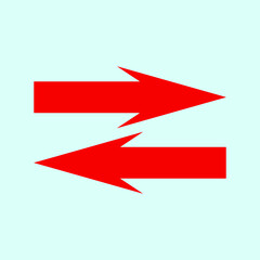 Red arrow icon vector EPS- 10