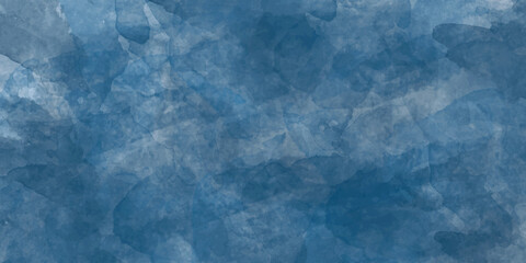 Abstract blue watercolor gradient paint grunge texture background. dark blue watercolor background. Blue abstract grunge surface texture background with uneven dark paint strokes 