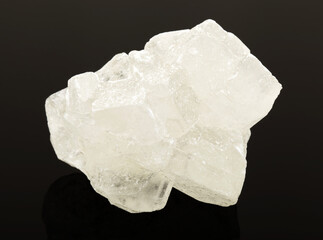 Best quality Natural rock sugar on a black background