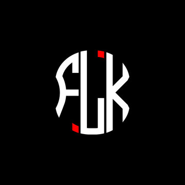 FLK letter logo creative design. FLK unique design