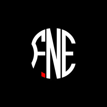 FNE letter logo creative design. FNE unique design