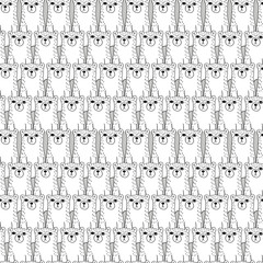 Vector seamless pattern polar bears on a transparent background. The print elements are hand drawn.