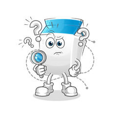 Fototapeta premium milk searching illustration. character vector