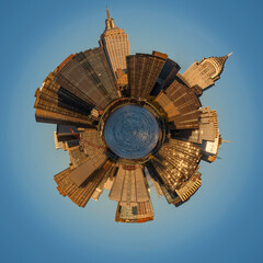 New York Skyline in Globe or Sphere Format