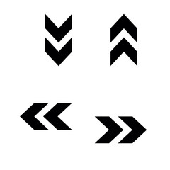 logo design element - Direction arrow icons button lightning cursor shapes 