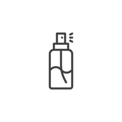 Spray bottle line icon