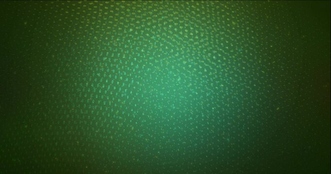 4K looping dark green video footage with dots. Glitter abstract illustration with blurred drops of rain. Slideshow for web sites. 4096 x 2160, 30 fps.