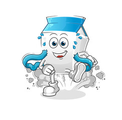 milk runner character. cartoon mascot vector