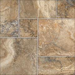 Brown blocks stone wall texture, natural background
