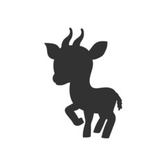 Black silhouette. Vector illustration isolated on white background. Design element. Template for your design, books, stickers, posters, cards, child clothes.