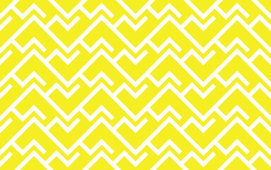 Abstract geometric pattern with stripes, lines. Seamless vector background. White and yellow ornament. Simple lattice graphic design