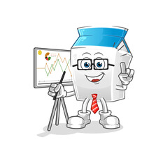 milk marketing character. cartoon mascot vector