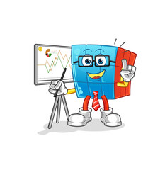 Rubik's Cube marketing character. cartoon mascot vector