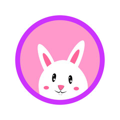 cute easter rabbit bunny vector design, Happy easter vector element illustration.
