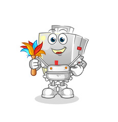 Obraz premium first aid kit maid mascot. cartoon vector