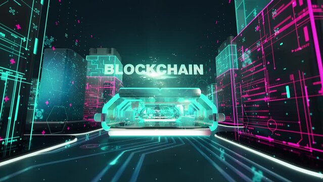 NFT Explained with digital technology hitech concept