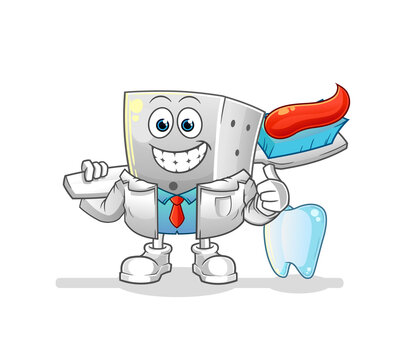 dice dentist illustration. character vector
