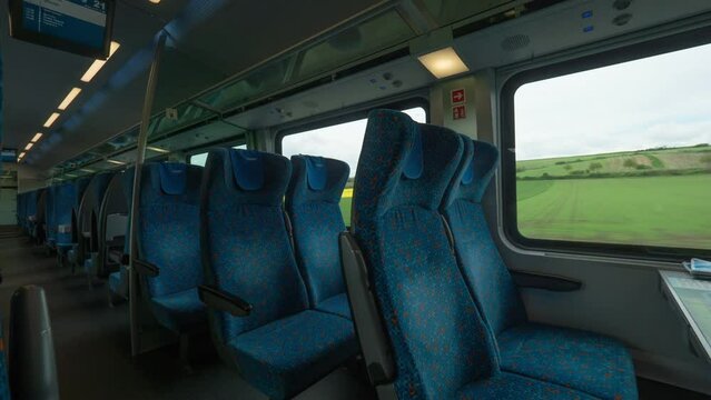 Timelapse of moving empty express train