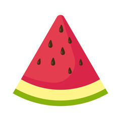 fruit sliced water melon Cartoon vector illustration isolated object